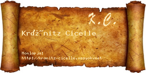Kránitz Cicelle névjegykártya